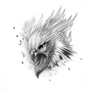 burning Hawk  tattoo design idea