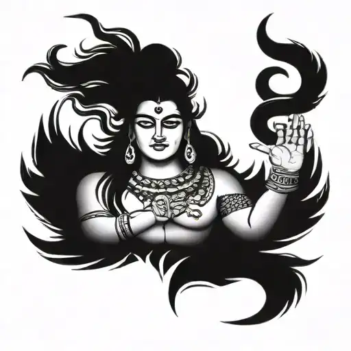Chest to Sleeve: Shiv god on the chest and the snake around the shiva should be coming from the sleeves  tattoo design idea