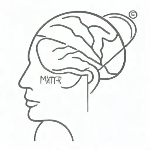 "mind over matter" with a brain tattoo design idea