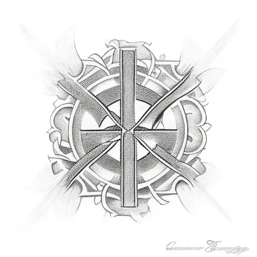 Cross of Burgundy tattoo design idea