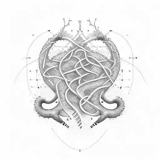 A minimalist design of a heartbeat forming the word 'breath' tattoo design idea