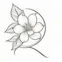 A delicate flower intertwined with the number 41 tattoo design idea