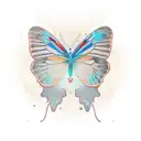 SWFL with a wave butterlies and a palm tree tattoo design idea