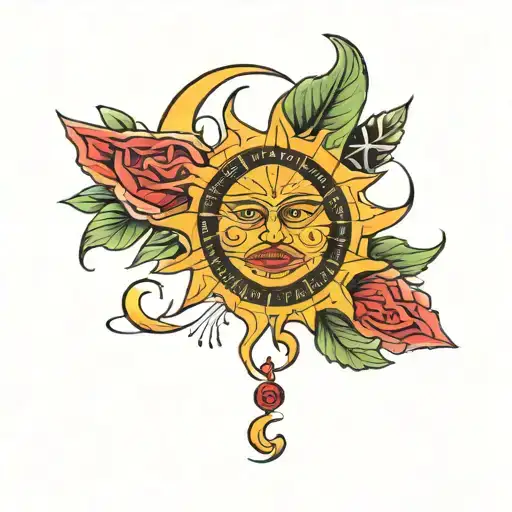 sublime sun tattoo design idea