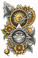 sublime sun tattoo design idea