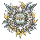sublime sun psychedelic tattoo design idea