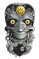 psychedelic smiley tattoo design idea