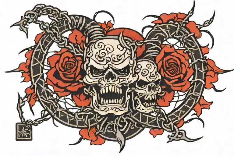 barb wire tattoo design idea