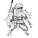 Naruto fighting Sasuke tattoo design idea