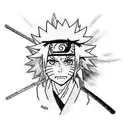 Naruto fighting Sasuke tattoo design idea