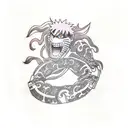 Naruto fighting Sasuke tattoo design idea