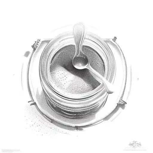 apricot seed jar tattoo design idea