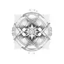 signo aries, amor, fé, felicidade tattoo design idea