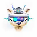 stich style cyberpunk but cute tattoo design idea