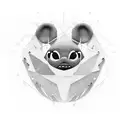stich style cyber  tattoo design idea