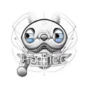 stich style cyberpunk  tattoo design idea