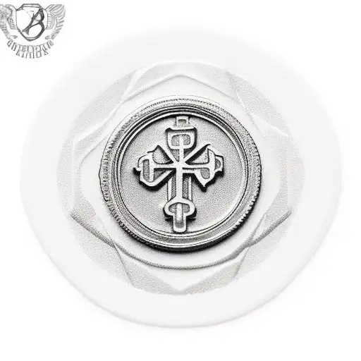 saint benedict medal tattoo design idea