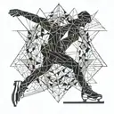 lines time clock figure skating   tattoo design idea