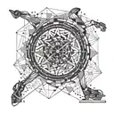 lines time clock figure skating   tattoo design idea