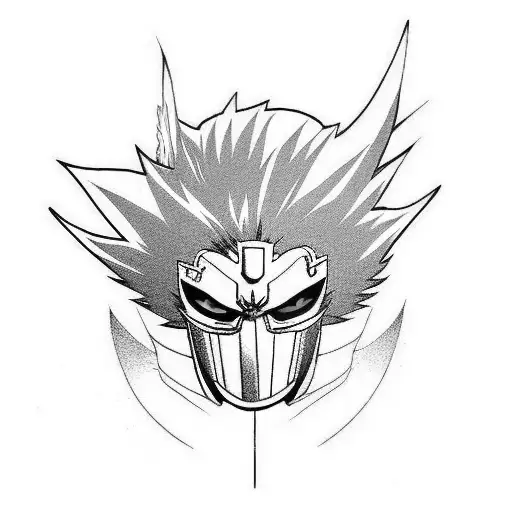  anime Ichigo mask  hollow bleach tattoo design idea