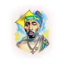 2pac  tattoo design idea