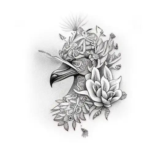 Flora and Fauna native to the british isles tattoo design idea