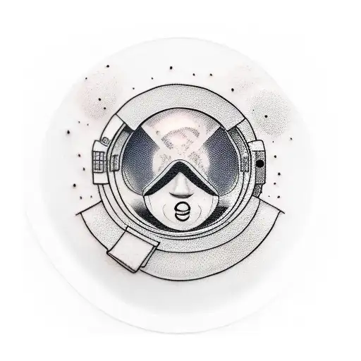 Astronaut waiting for the bus tattoo design idea