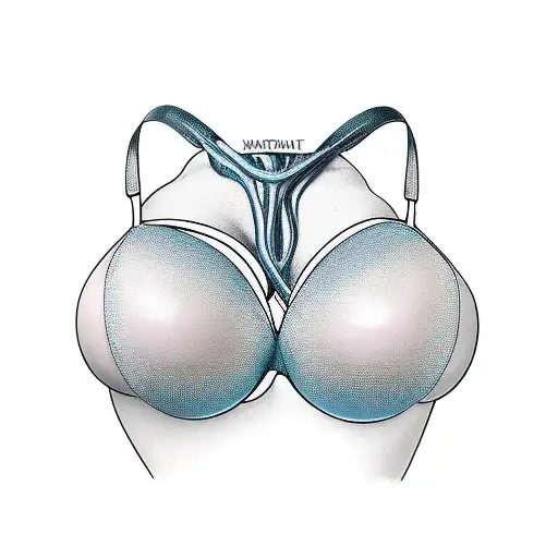  Immaculate heart with one large breast tattoo design idea