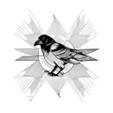 Crow tattoo design idea