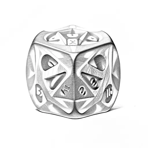 Dice tattoo design idea