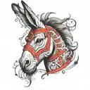 donkey tattoo design idea