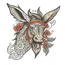 donkey tattoo design idea