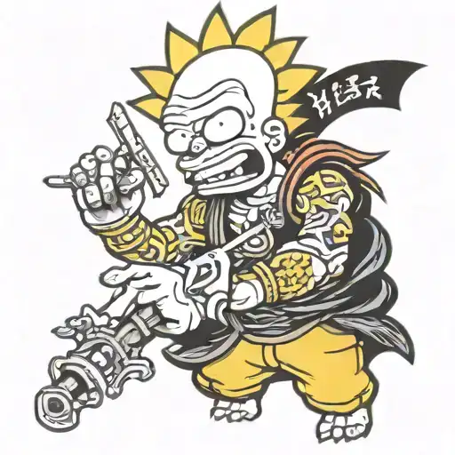 bart simpson tattoo design idea