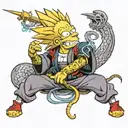 bart simpson tattoo design idea