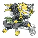 bart simpson tattoo design idea