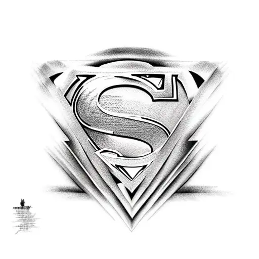 torn skin superman tattoo design idea