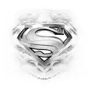 superman torn skin tattoo design idea