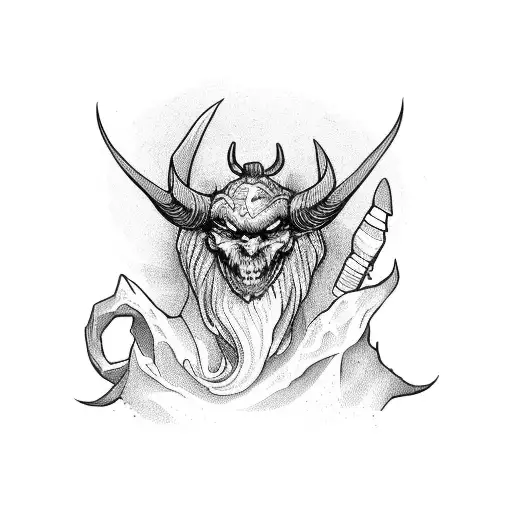 the devil can scrap but the lord as won tattoo design idea