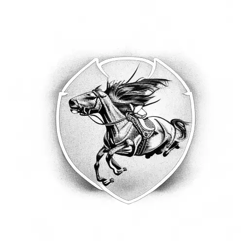 bucking bronco tattoo design idea