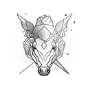 bucking bronco tattoo design idea