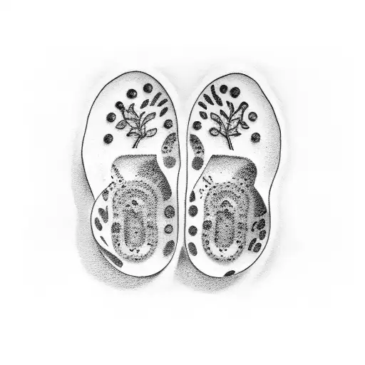baby footprint tattoo design idea