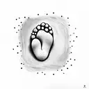 baby footprint tattoo design idea