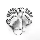baby footprint tattoo design idea