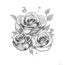 roses on treasure chest tattoo design idea