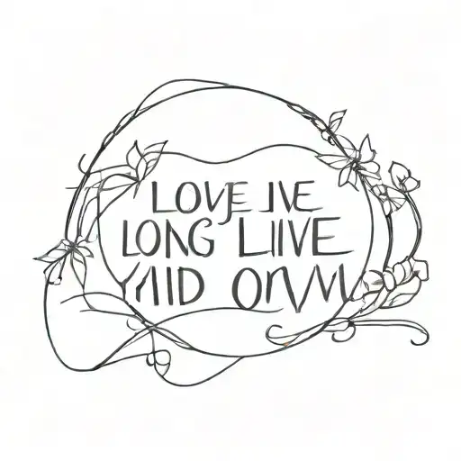 long live and you're on your own kid  tattoo design idea