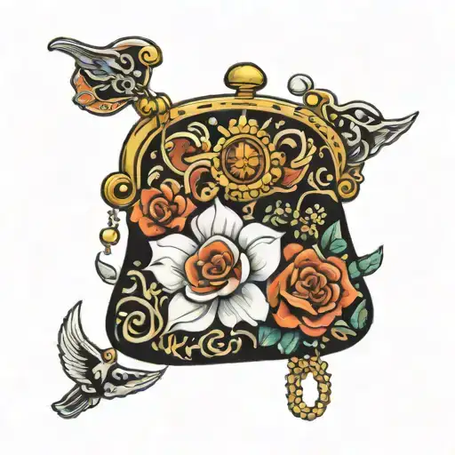 blessing and purse tattoo design idea