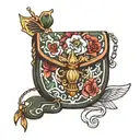 blessing and purse tattoo design idea