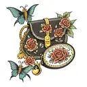 blessing and purse tattoo design idea