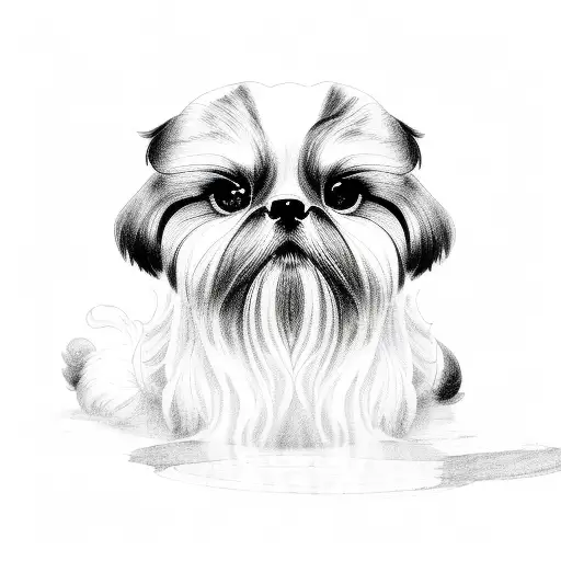 shih tzu  tattoo design idea