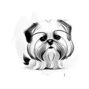 shih tzu puppy tattoo design idea